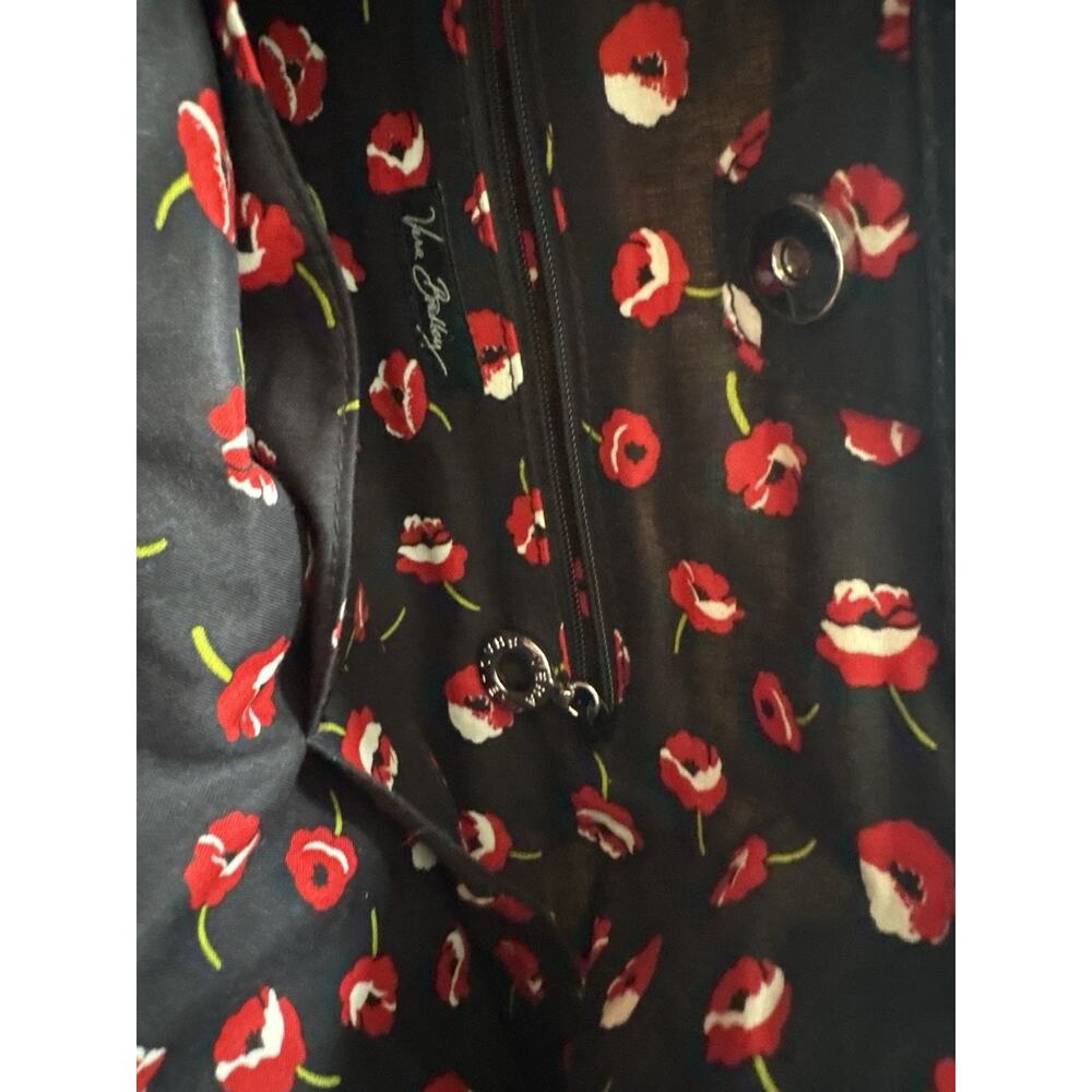 Vera Bradley Black Poppy Fields Quilted Bag - Picture 5 of 5